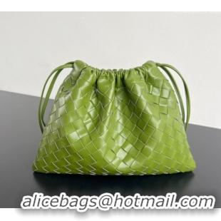 High Quality Bottega Veneta Medium Dustbag in Intrecciato Leather 796728 Matcha Green 2025