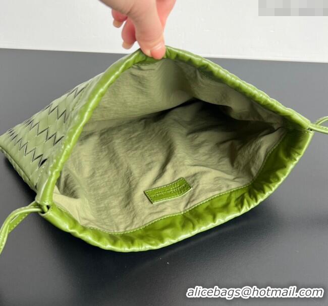 High Quality Bottega Veneta Medium Dustbag in Intrecciato Leather 796728 Matcha Green 2025