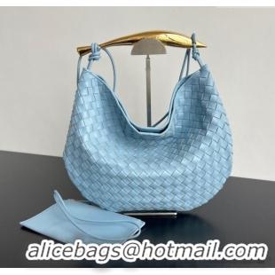 Buy Classic Bottega Veneta Large Sardine Bag in Intrecciato Leather 754988 Ice Blue 2025