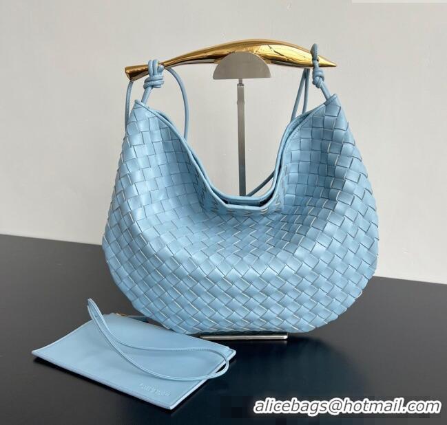 Buy Classic Bottega Veneta Large Sardine Bag in Intrecciato Leather 754988 Ice Blue 2025