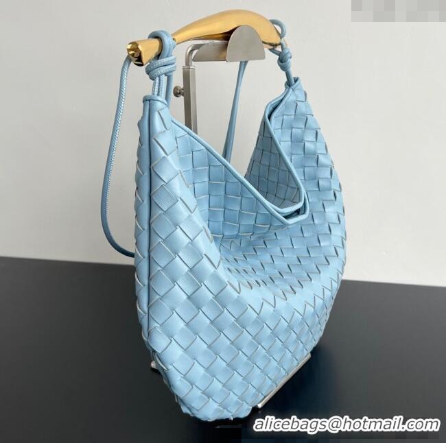 Buy Classic Bottega Veneta Large Sardine Bag in Intrecciato Leather 754988 Ice Blue 2025