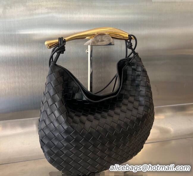 Stylish Discount Bottega Veneta Large Sardine Bag in Intrecciato Leather 754988 Black 2025