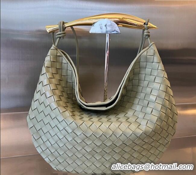 Best Quality Bottega Veneta Large Sardine Bag in Intrecciato Leather Travertine 754988 Green 2025