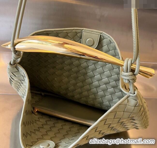 Best Quality Bottega Veneta Large Sardine Bag in Intrecciato Leather Travertine 754988 Green 2025