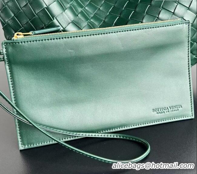 Best Wholesale Bottega Veneta Large Sardine Bag in Intrecciato Leather 754988 Emerald Green 2025