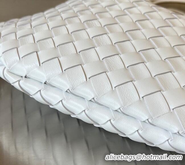 Spot Bulk Bottega Veneta Large Sardine Bag in Intrecciato Leather 754988 White 2025