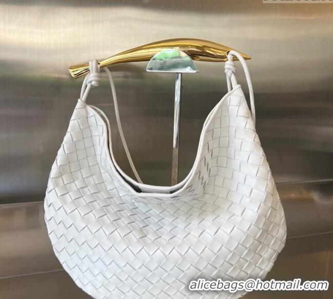 Spot Bulk Bottega Veneta Large Sardine Bag in Intrecciato Leather 754988 White 2025