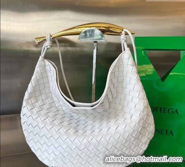 Spot Bulk Bottega Veneta Large Sardine Bag in Intrecciato Leather 754988 White 2025