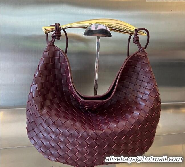Well Crafted Bottega Veneta Large Sardine Bag in Intrecciato Leather 754988 Burgundy 2025