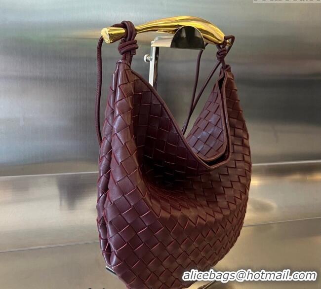 Well Crafted Bottega Veneta Large Sardine Bag in Intrecciato Leather 754988 Burgundy 2025