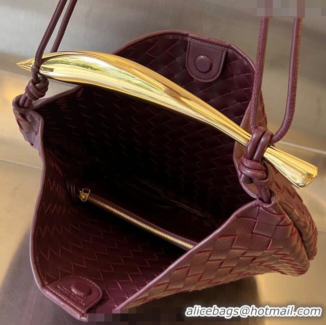 Well Crafted Bottega Veneta Large Sardine Bag in Intrecciato Leather 754988 Burgundy 2025
