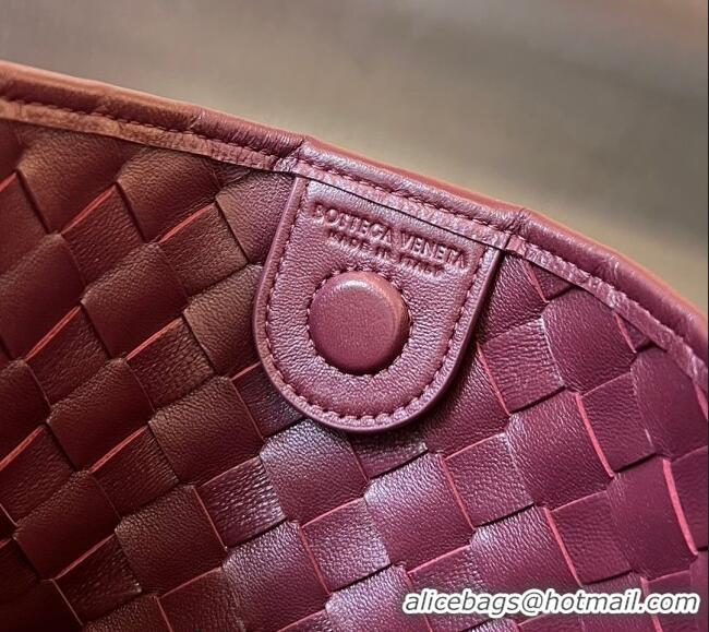 Well Crafted Bottega Veneta Large Sardine Bag in Intrecciato Leather 754988 Burgundy 2025