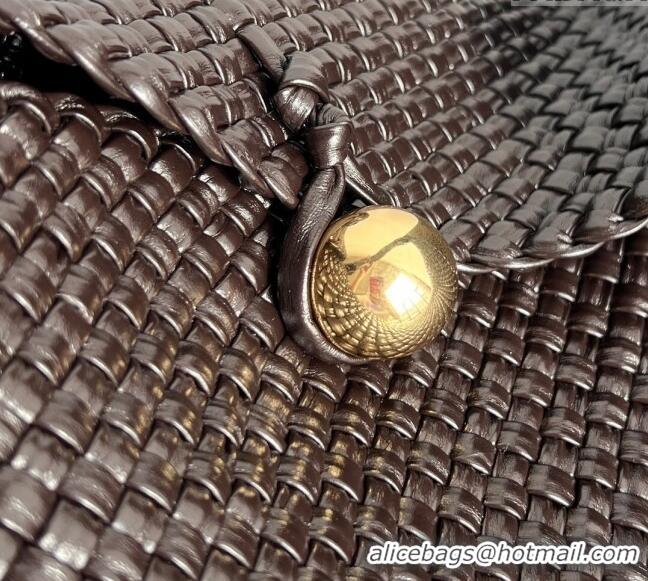 Top Grade Bottega Veneta Tosca Hop Hobo Bag in Intrecciato Leather 70979 Fondant Brown 2025