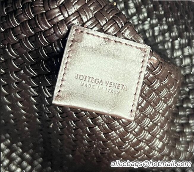 Top Grade Bottega Veneta Tosca Hop Hobo Bag in Intrecciato Leather 70979 Fondant Brown 2025
