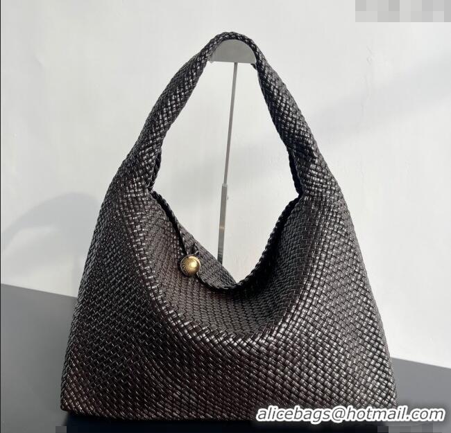 Top Grade Bottega Veneta Tosca Hop Hobo Bag in Intrecciato Leather 70979 Fondant Brown 2025