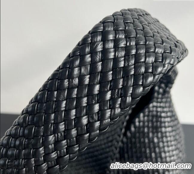 New Design Bottega Veneta Tosca Hop Hobo Bag in Intrecciato Leather 70979 Black 2025