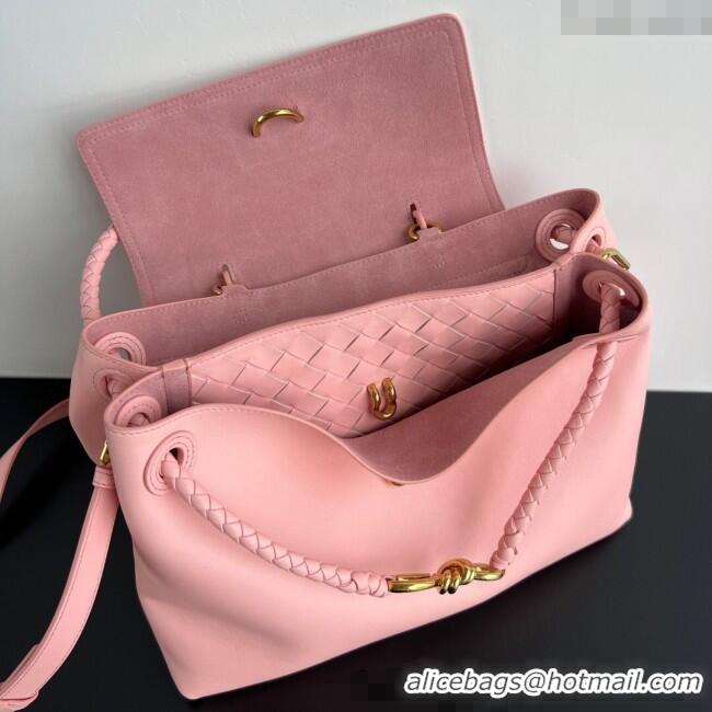 Inexpensive Bottega Veneta Medium Ciao Ciao Top Handle Bag in Calf Leather 817231 Rose Pink 2025