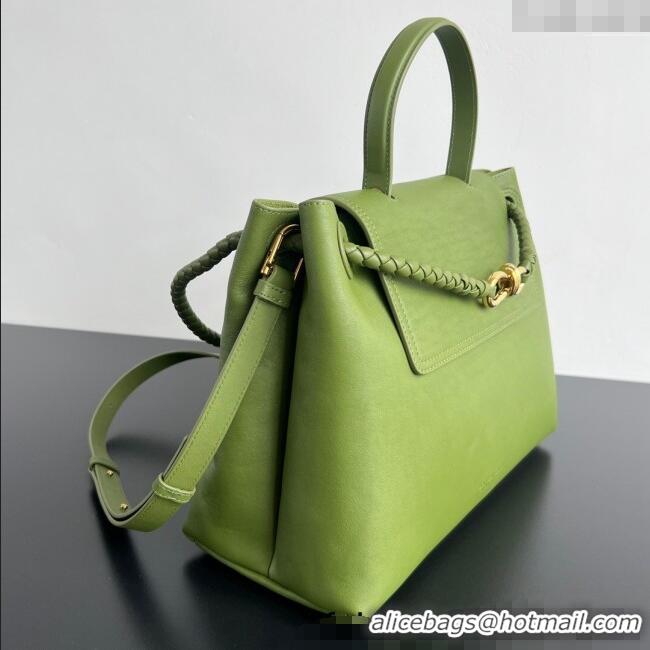 Top Quality Bottega Veneta Medium Ciao Ciao Top Handle Bag in Calf Leather 817231 Matcha Green 2025
