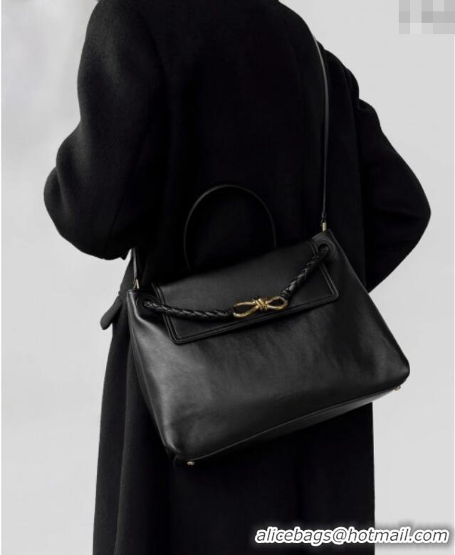 New Product Bottega Veneta Medium Ciao Ciao Top Handle Bag in Calf Leather 817231 Black 2025