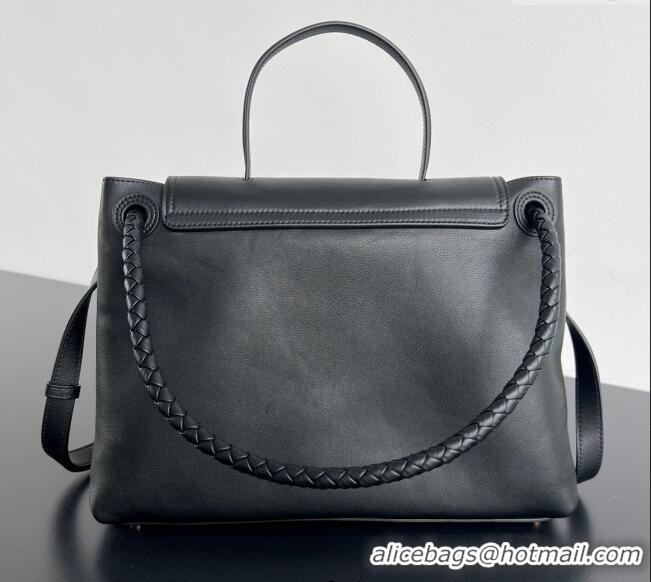 New Product Bottega Veneta Medium Ciao Ciao Top Handle Bag in Calf Leather 817231 Black 2025