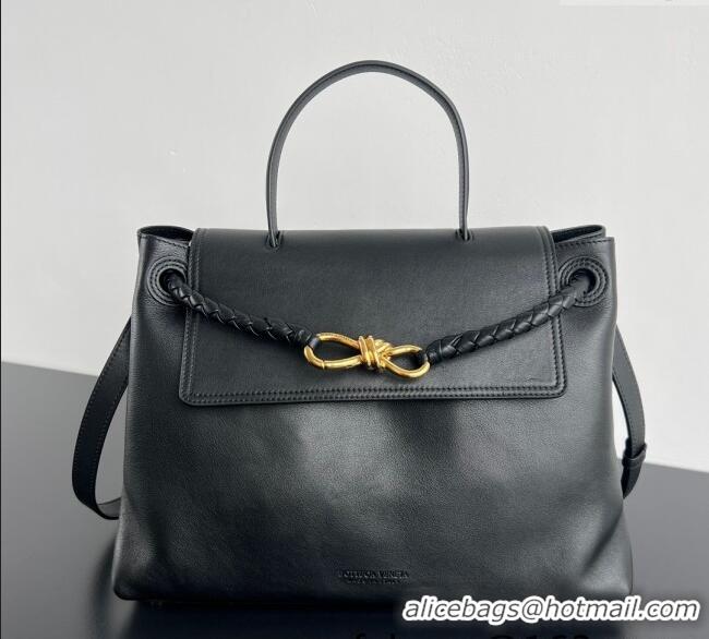 New Product Bottega Veneta Medium Ciao Ciao Top Handle Bag in Calf Leather 817231 Black 2025