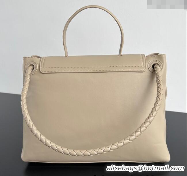 Low Cost Bottega Veneta Medium Ciao Ciao Top Handle Bag in Calf Leather 817231 Ecru Beige 2025