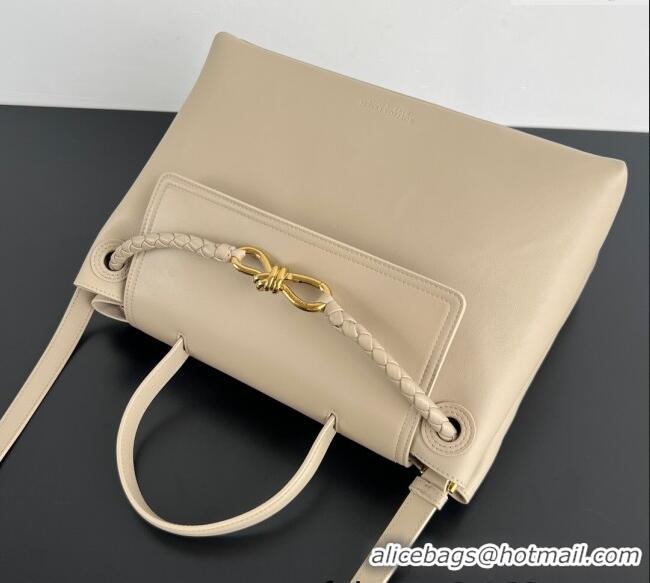 Low Cost Bottega Veneta Medium Ciao Ciao Top Handle Bag in Calf Leather 817231 Ecru Beige 2025