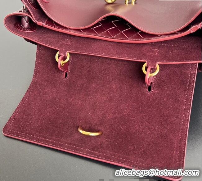 Top Grade Bottega Veneta Medium Ciao Ciao Top Handle Bag in Calf Leather 817231 Barolo Red 2025