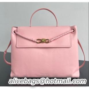 Luxury Classic Bottega Veneta Large Ciao Ciao Top Handle Bag in Calf Leather 826195 Rose Pink 2025