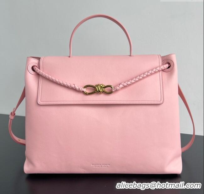 Luxury Classic Bottega Veneta Large Ciao Ciao Top Handle Bag in Calf Leather 826195 Rose Pink 2025
