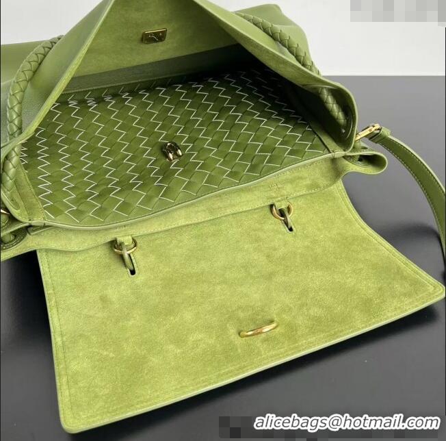 Luxury Cheap Bottega Veneta Large Ciao Ciao Top Handle Bag in Calf Leather 826195 Matcha Green 2025