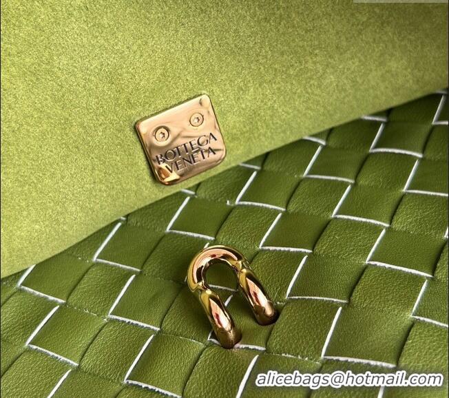 Luxury Cheap Bottega Veneta Large Ciao Ciao Top Handle Bag in Calf Leather 826195 Matcha Green 2025