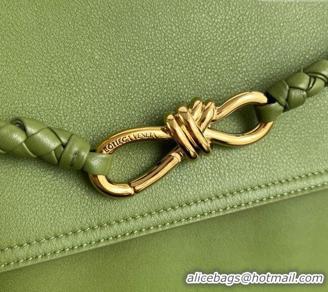 Luxury Cheap Bottega Veneta Large Ciao Ciao Top Handle Bag in Calf Leather 826195 Matcha Green 2025