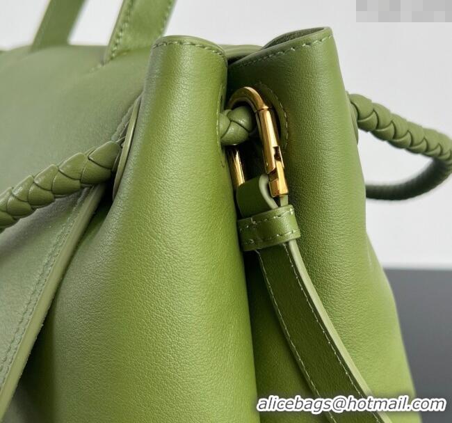 Luxury Cheap Bottega Veneta Large Ciao Ciao Top Handle Bag in Calf Leather 826195 Matcha Green 2025
