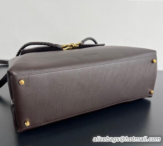 Good Looking Bottega Veneta Large Ciao Ciao Top Handle Bag in Calf Leather 826195 Fondant Brown 2025