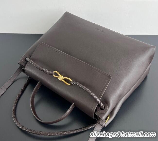 Good Looking Bottega Veneta Large Ciao Ciao Top Handle Bag in Calf Leather 826195 Fondant Brown 2025