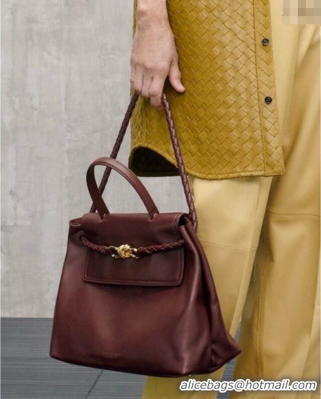 Market Sells Bottega Veneta Large Ciao Ciao Top Handle Bag in Calf Leather 826195 Barolo Red 2025