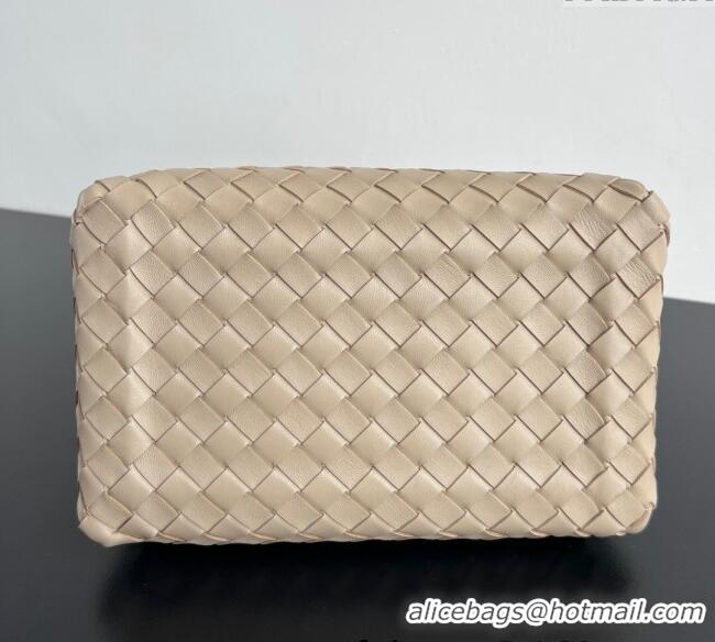 Luxury Discount Bottega Veneta Parachute Medium Shoulder Bag in Intrecciato Leather 835921 Ecru Beige 2025
