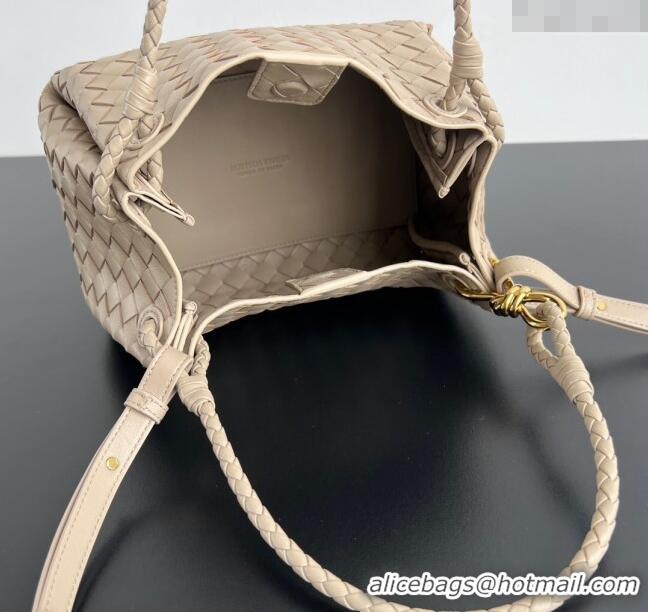 Luxury Discount Bottega Veneta Parachute Medium Shoulder Bag in Intrecciato Leather 835921 Ecru Beige 2025