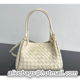Original Cheap Bottega Veneta Parachute Medium Shoulder Bag in Intrecciato Leather 835921 Sea Salt 2025
