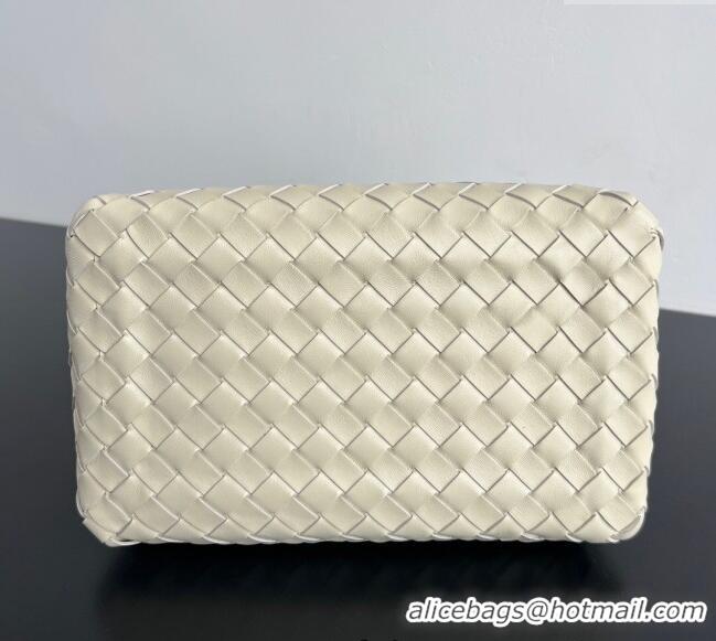 Original Cheap Bottega Veneta Parachute Medium Shoulder Bag in Intrecciato Leather 835921 Sea Salt 2025