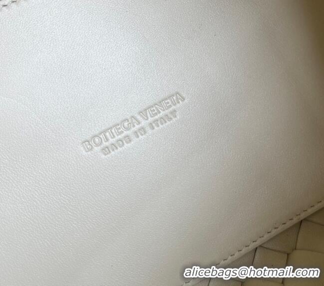 Original Cheap Bottega Veneta Parachute Medium Shoulder Bag in Intrecciato Leather 835921 Sea Salt 2025