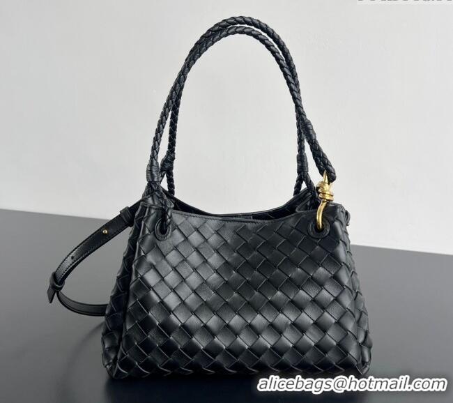 Buy Cheap Bottega Veneta Parachute Medium Shoulder Bag in Intrecciato Leather 835921 Black 2025