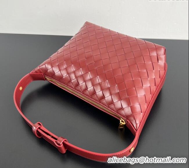 Buy Wholesale Bottega Veneta Mini Wallace Shoulder Bag in Intrecciato Soft Calfskin Leather 754443 Sapele Red 2025