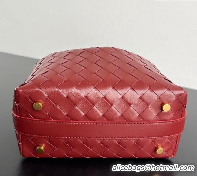 Buy Wholesale Bottega Veneta Mini Wallace Shoulder Bag in Intrecciato Soft Calfskin Leather 754443 Sapele Red 2025