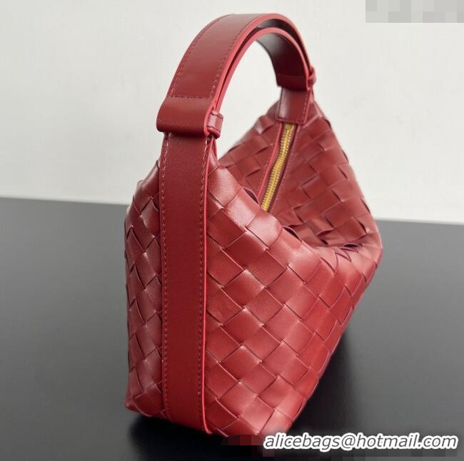 Buy Wholesale Bottega Veneta Mini Wallace Shoulder Bag in Intrecciato Soft Calfskin Leather 754443 Sapele Red 2025