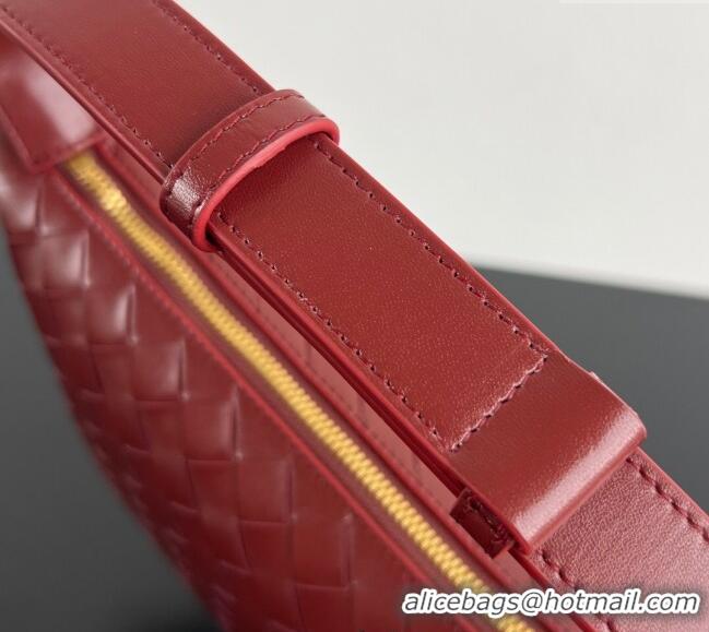 Buy Wholesale Bottega Veneta Mini Wallace Shoulder Bag in Intrecciato Soft Calfskin Leather 754443 Sapele Red 2025