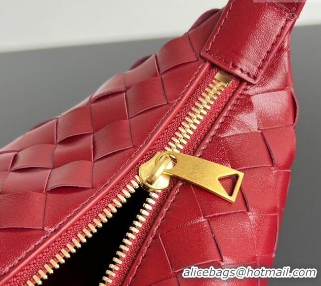 Inexpensive Bottega Veneta Mini Wallace Shoulder Bag in Intrecciato Soft Calfskin Leather 754443 Heart Red 2025
