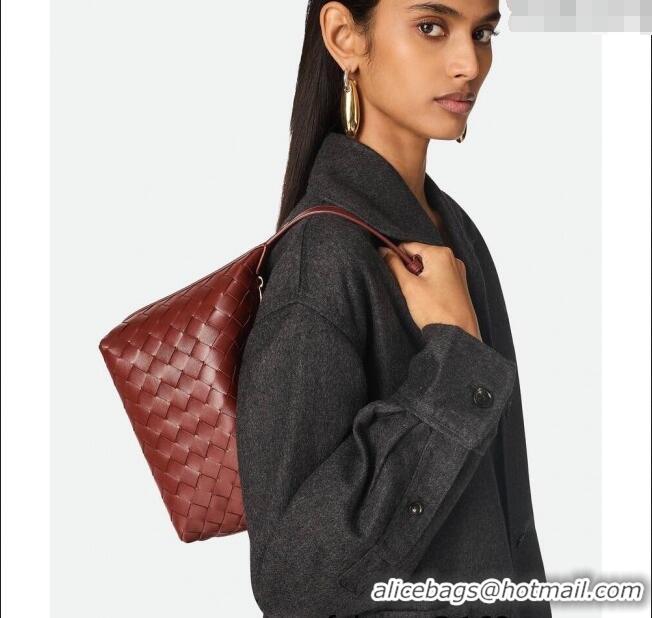 Original Cheap Bottega Veneta Mini Wallace Shoulder Bag in Intrecciato Soft Calfskin Leather 754443 Pinecone Grey 2025