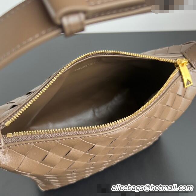 Original Cheap Bottega Veneta Mini Wallace Shoulder Bag in Intrecciato Soft Calfskin Leather 754443 Pinecone Grey 2025